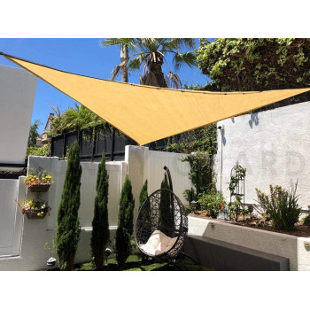 D&D Sun Shade Sail, Triangle UV Protection Umbrella, Sun Shades for Outdoor, Patio, Garden (3x3x3m)