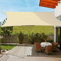 D&D Waterproof Sun Shade Sail, Rectangle UV Block Sunscreen Awning, Outdoor Garden Beach Patio Canopy (2x3m)