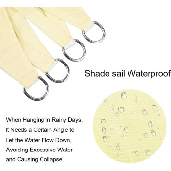 D&D Waterproof Sun Shade Sail, Rectangle UV Block Sunscreen Awning, Outdoor Garden Beach Patio Canopy (2x3m)