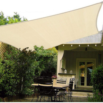 D&D Waterproof Sun Shade Sail, Rectangle UV Block Sunscreen Awning, Outdoor Garden Beach Patio Canopy (2x3m)