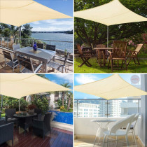 D&D Waterproof Sun Shade Sail, Rectangle UV Block Sunscreen Awning, Outdoor Garden Beach Patio Canopy (2x3m)