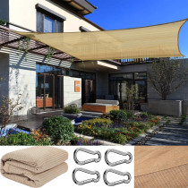 D&D EM Sun Shade Sail Canopy,Rectangle Shade Cloth UV Block Sunshade Fabric - Outdoor Cover Awning Shelter for Pergola Backyard Garden Yard (4 * 6M)