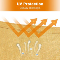 D&D PA Sun Shade Sail Rectangle, Sun Blocking Canopy Sail for Patios, Lawn, Porch, Deck, Backyard, Pergola or Outdoor Activities, 95% UV Blockage & Breathable Material, Sand