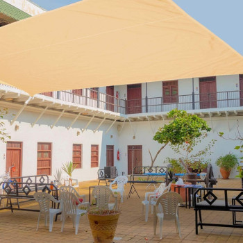 DD PA Sun Sail Shade Square Waterproof Outdoor UV Protection Summer Cool Party Beach Leisure Awning Canopy For Garden With 4 Tie Ropes Outdoor Patio Carport Facility and Activities