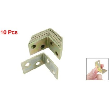 DealMux 10 Pcs 25x25x16mm 90 Degree Metal Right Angle Bracket Shelf Support