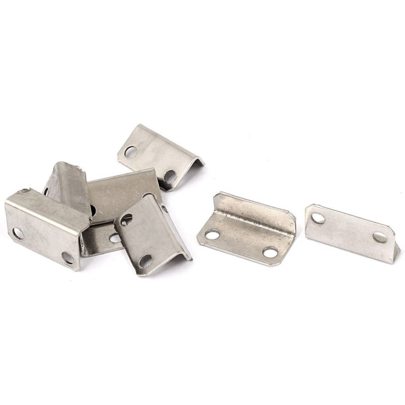 DealMux Cabinet Cupboard Drawer L Shaped Lock Strike Plate 29x16x10mm 8pcs