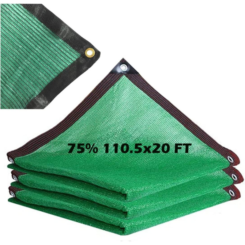 Didaoffle 75% Sunblock Shade Net Green UV Resistant, Premium Garden Shade Cloth Net, Greenhouse Shade Cloth, Panel for Flowers, Plants Shade Cloth for Plants (11.5ft x 20ft)