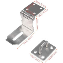 dingchi Heavy Padlock Hasp Duty,Door Hasp Latch 90 Degree, Stainless Steel Safety Angle Locking Latch for Push/Sliding/Barn Door