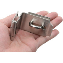 dingchi Heavy Padlock Hasp Duty,Door Hasp Latch 90 Degree, Stainless Steel Safety Angle Locking Latch for Push/Sliding/Barn Door