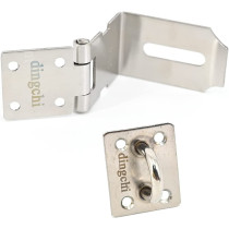 dingchi Heavy Padlock Hasp Duty,Door Hasp Latch 90 Degree, Stainless Steel Safety Angle Locking Latch for Push/Sliding/Barn Door