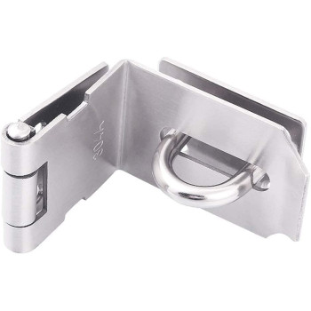 dingchi Heavy Padlock Hasp Duty,Door Hasp Latch 90 Degree, Stainless Steel Safety Angle Locking Latch for Push/Sliding/Barn Door
