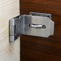 dingchi Heavy Padlock Hasp Duty,Door Hasp Latch 90 Degree, Stainless Steel Safety Angle Locking Latch for Push/Sliding/Barn Door