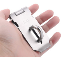 dingchi Padlock Hasp Safety Hasps Door Clasp Gate Lock Latch, Stainless Steel Brushed Nickel, Heavy Duty Lock Sturdy With Screws Buckle