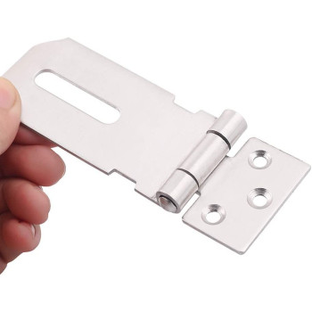 dingchi Padlock Hasp Safety Hasps Door Clasp Gate Lock Latch, Stainless Steel Brushed Nickel, Heavy Duty Lock Sturdy With Screws Buckle