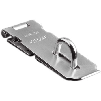 dingchi Padlock Hasp Safety Hasps Door Clasp Gate Lock Latch, Stainless Steel Brushed Nickel, Heavy Duty Lock Sturdy With Screws Buckle