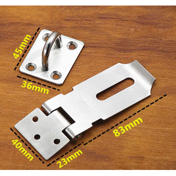 dingchi Padlock Hasp Safety Hasps Door Clasp Gate Lock Latch, Stainless Steel Brushed Nickel, Heavy Duty Lock Sturdy With Screws Buckle