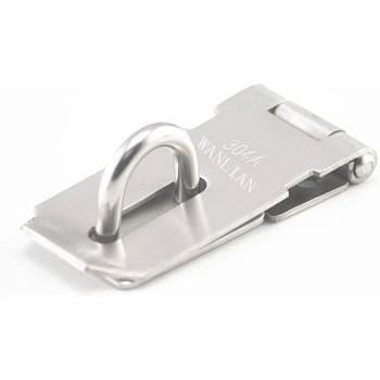 dingchi Padlock Hasp Safety Hasps Door Clasp Gate Lock Latch, Stainless Steel Brushed Nickel, Heavy Duty Lock Sturdy With Screws Buckle