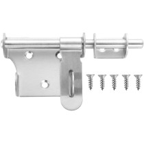 dingchi Sliding Bolt Gate Door Latch Lock, Slide Bolt Lock, 4 Inch Stainless Steel Security Barrel Latch Hasp with Padlock Hole for Fence Interior Door Brushed Finish