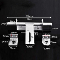 dingchi Sliding Bolt Gate Latch, Safety Lock bolt Hasp, Heavy Duty 304 Stainless Steel Barrel Door Latches, with Padlock Hole, Brushed Finish