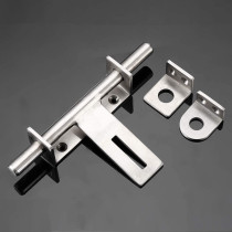 dingchi Sliding Bolt Gate Latch, Safety Lock bolt Hasp, Heavy Duty 304 Stainless Steel Barrel Door Latches, with Padlock Hole, Brushed Finish
