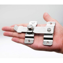 dingchi Stainless Steel Sliding Barn Door Latch Lock Locking Barns Double Doors Hasp lock for Window Cabinet Garage and Shed Flip Gate Latches Latch Safety Heavy Duty Security Barrel Bolt