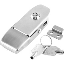 dingchi Stainless Steel Spring Toggle Latch Hasp Clamp Cabinet Locking Tool Hardware With Two Keys,Hasp Lock - Twist Knob Keyed Locking Hasp for Small Doors, Cabinets and More