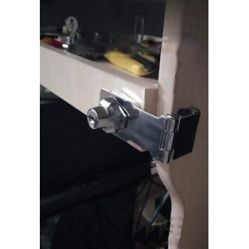 dingchi Double Hinge Safety Hasp Lock in Zinc Plated, Hardened Steel Concealed Hinge Pin Hasp Keyed Lock