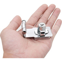 dingchi Zinc Alloy 90 Degrees Keyed Hasp Lock Twist Knob Keyed Lock Hasp for Doors Cabinet