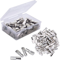 EuTengHao 60 Pieces Shelf Pins 7mm Flat Spoon Style Cabinet Furniture Shelf Support Pegs Fit for >=0.275 Inch (7mm) Hole Closet Shelf Pegs Nickel Plated