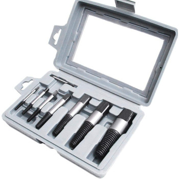Everpert 8pcs Steel Damaged Screw Extractor Drill Bit Guide Set Broken Bolt Remover