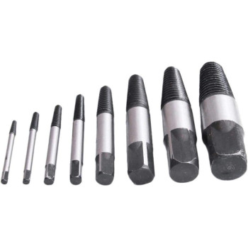Everpert 8pcs Steel Damaged Screw Extractor Drill Bit Guide Set Broken Bolt Remover