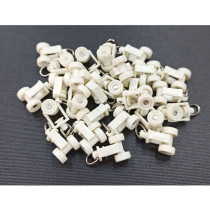 FAPBADRI Plastic Runners Sliders for M Track Curtain Channel (Ivory, Standard)- 100 Pieces