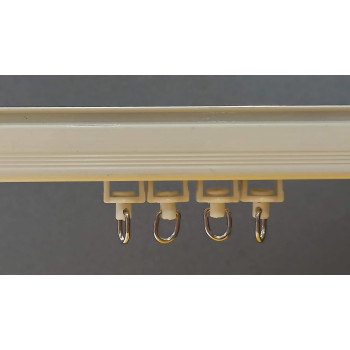 FAPBADRI Plastic Runners Sliders for M Track Curtain Channel (Ivory, Standard)- 100 Pieces