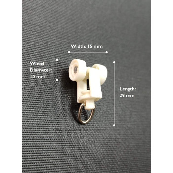 FAPBADRI Plastic Runners/Sliders for M Track/Curtain Channel - Ivory Colour - 50 Pieces, Standard size