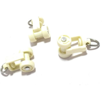 FAPBADRI Plastic Runners/Sliders for M Track/Curtain Channel - Ivory Colour - 50 Pieces, Standard size