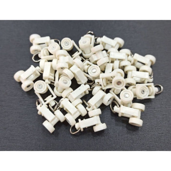 FAPBADRI Runners/Sliders for M Track/Curtain Channel - Ivory Colour - 20 Pieces