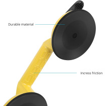 FCHO Heavy Duty Aluminum Vacuum Plate Handle Glass Suction Cups Holder