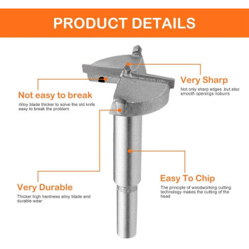 Foonee Forstner Drill Bit Set For Wood, Foonee 16Pcs/5Pcs 15-35mm High Carbon Steel Woodworking Boring Hinge Hole Saw Cutter Tool For Wood Plastic Plywood
