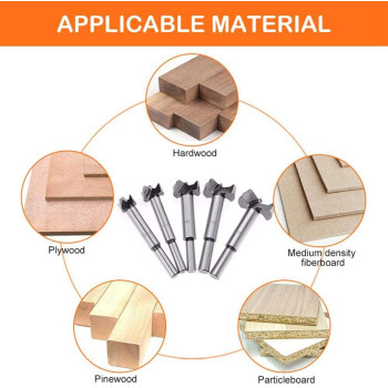 Foonee Forstner Drill Bit Set For Wood, Foonee 16Pcs/5Pcs 15-35mm High Carbon Steel Woodworking Boring Hinge Hole Saw Cutter Tool For Wood Plastic Plywood