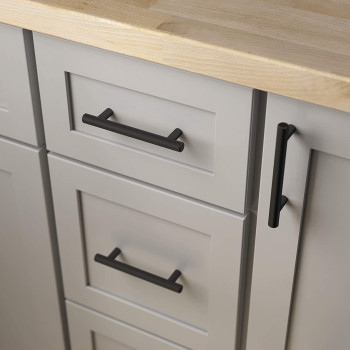 Franklin Brass BAR096Z-FB-B Bar 3-3/4 Inch Cabinet Pull, 3-3/4" (96mm), Matte Black