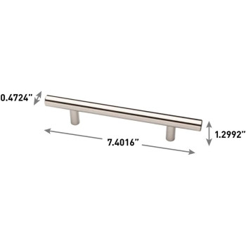 Franklin Brass P01026-SS-B1 5-1/16" (128mm) Center Bar Pull, Stainless Steel, 25 Count