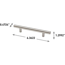 Franklin Brass P35304K-SS-B1 Bar Pull Handle, 4 (102mm), Brushed Steel, 25 Count