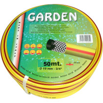 Garden PVC Italian Reinforce Flexible Hose Pipe (0.75in/50m, Yellow)