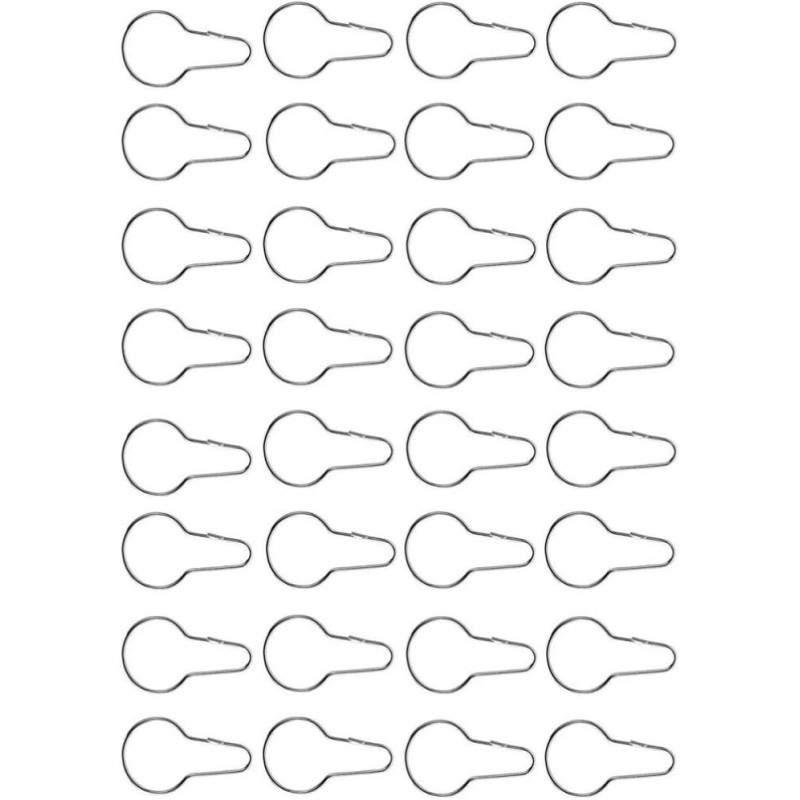 GARNECK 60Pcs Shower Curtain Hooks Rings Metal Shower Curtain Hooks for Bathroom Shower Rod Curtains