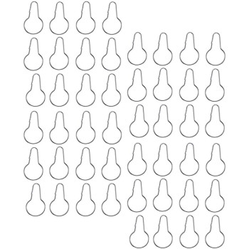 GARNECK 60Pcs Shower Curtain Hooks Rings Metal Shower Curtain Hooks for Bathroom Shower Rod Curtains