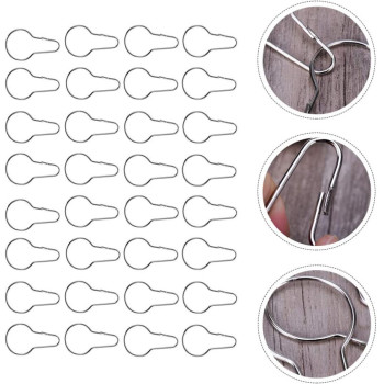 GARNECK 60Pcs Shower Curtain Hooks Rings Metal Shower Curtain Hooks for Bathroom Shower Rod Curtains