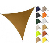 GEBIN Triangle Water Resistant Garden Patio Sun Shade Sail Canopy, Outdoor Terrace Paddock Party UV Protection Waterproof Sunscreen (Brown,2x2x2m)