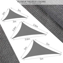 GEBIN Triangle Water Resistant Garden Patio Sun Shade Sail Canopy, Outdoor Terrace Paddock Party UV Protection Waterproof Sunscreen (Brown,2x2x2m)