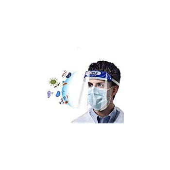 200 pcs 3M Adhesive Safety Face Shield Full Protection Cap Wide Visor Resistant Spitting Anti-Fog Lens, Lightweight Adjustable Transparent Face Shield for Men Women (200 PCS) HARDWAREUAE