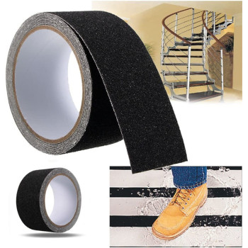 5M Roll of Anti Slip Tape Stickers for Stairs Decking Strips For Stair Floor Bathroom Self Adhesive(Black)